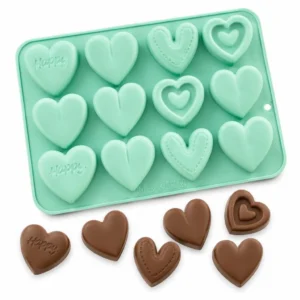 12 Mixed Heart Shaped Silicone Mould