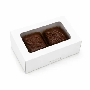 2pc White Brownie Box - 5 piece