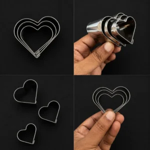 3pc heart cutter ss