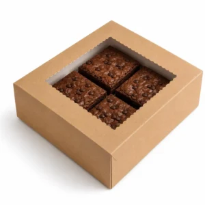 4pc Kraft Brownie Box - 5 piece