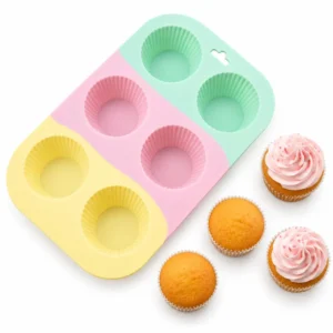 6 Cavity Silicone Cupcake Mould