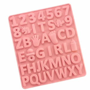 Baby Girl Alphabet and Number Silicone Mould