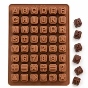 Alphabet Square Chocolate Silicone Mould