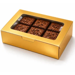 6pc Gold Brownie Box - 5 piece