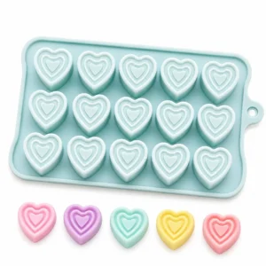 15 Cavity Layered Heart Silicone Chocolate Mould