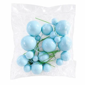 Sky Blue Faux Ball - 20pc Pack