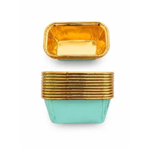 Gold Foil Rectangle Bake and Serve 10pc ( Random Colors )