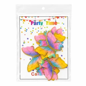10 Pc Multicolor Glitter Butterfly Paper Toppers