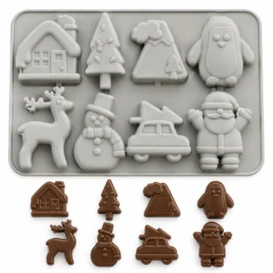 Christmas Theme Silicone Chocolate Mould 6 Cavity