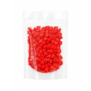 Heart Shaped Sugar Sprinkle Metallic Finish - Red