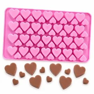55 Cavity Small & Mini Heart Silicone Mould / Chocolate Mould
