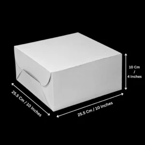Plain White 10" Cake Box - Pack of 5