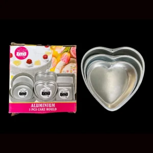 Aluminium Heart Cake Tin Set of 3