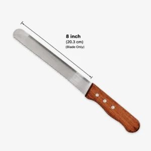 Serrated Bread Knife - 8 inch Wooden Handle