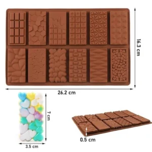 12 in 1 Mini Bar Chocolate Silicone Mould
