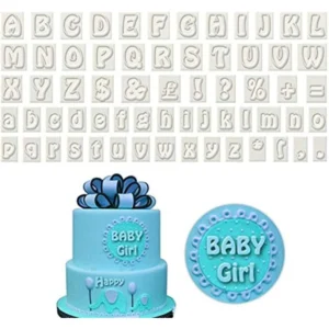 64 pcs Mini Alphabet Fondant \ Cookie Cutter Set - Upper & Lowercase Letter Stamps