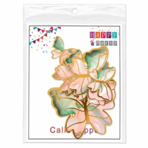 Golden Border Paper Butterflies Toppers - 10pc