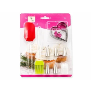 Spatula Brush Nozzles and Heart Cutter Combo Set