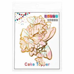 Golden Border Paper Butterflies Toppers - 10pc