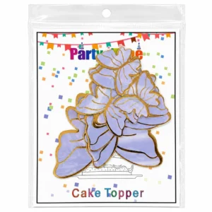 Golden Border Paper Butterflies Toppers - 10pc