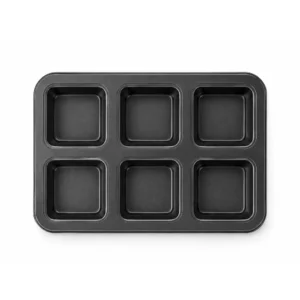 6pc Brownie Tray | Non stick Rectangle Brownie Tray