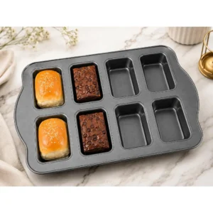 Rectangle Mini Loaf Tray | 8pc Nonstick Mini Brownie Tray