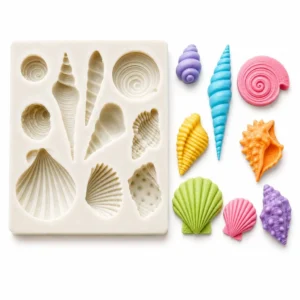 10 Cavity Seashell Conch Marine Silicone Mould
