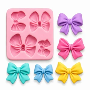 Bow 4 In 1 Fondant Silicone Mould