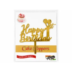 Happy 1st Birthday Acrylic Topper - 5 inch