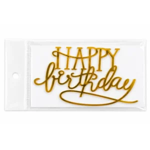 Happy Birthday Acrylic Cutout Topper - Design 8
