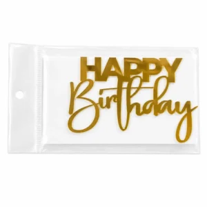 Happy Birthday Acrylic Cutout Topper - Design 4