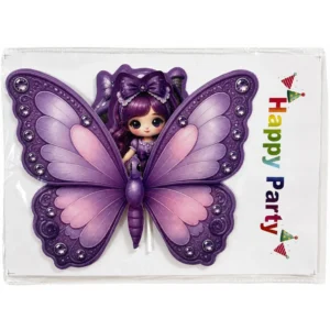 Trending Butterfly Wings With Fairy / Princess Cake Topper - Design 2