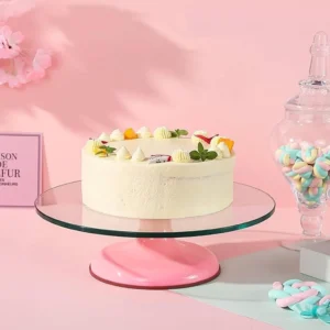 Tempered Glass Cake Turntable - 12" Heavy Quality Turntable