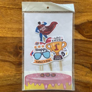 Super Dad Theme Cake Toppers | Super Hero Dad