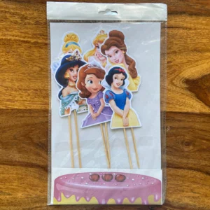 6pc Disney Princess Theme Cake Toppers