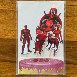 Deadpool Theme Cake Toppers