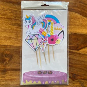 Unicorn Theme Cake Toppers