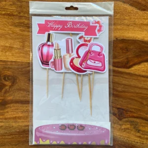Gilrs Makeup Theme Cake Toppers