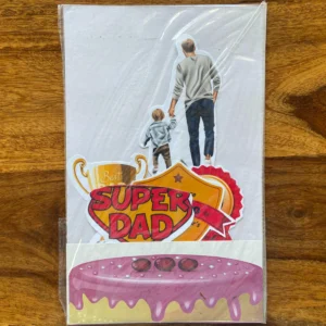 Super Dad Theme Cake Toppers