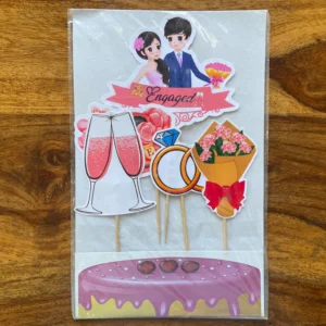 Engagement Theme Cake Toppers