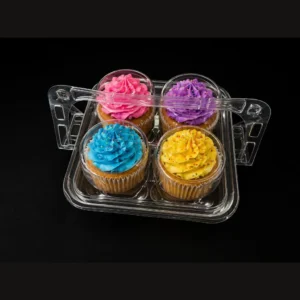 PVC 4pc Cupcake Box with Handle