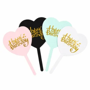 Pastel Heart Shaped Birthday Topper