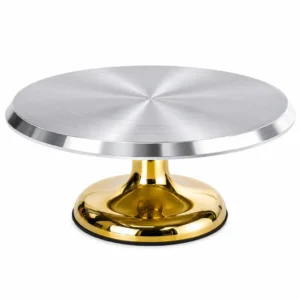 Stainless Steel Gold Base Turntable - 12 inch