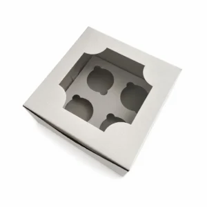 4pc Window Cupcake Box - 5 piece